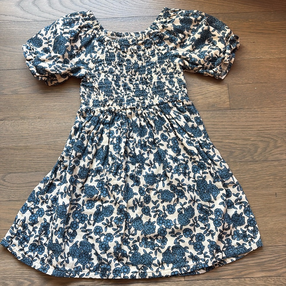 Monoprix size 5 blue floral dress